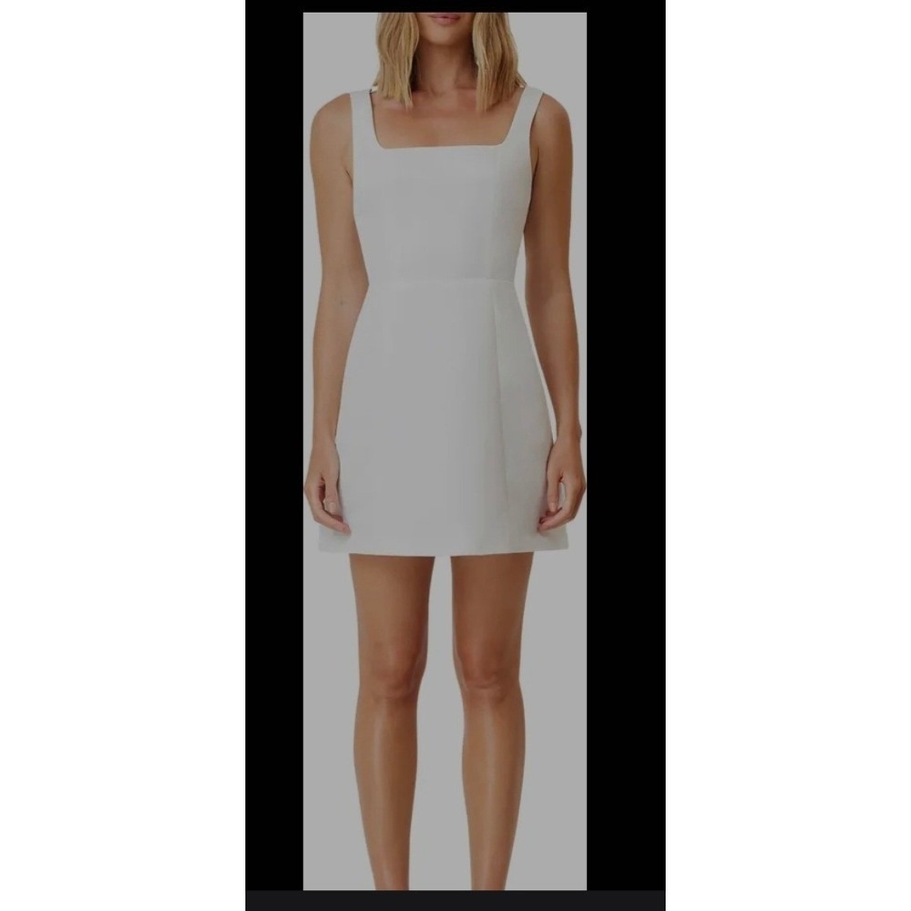 Elliatt Amelie Square Neck Mini Cocktail Dress Ivory EC2082430 Womens Medium NWT